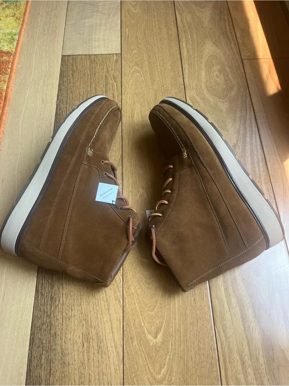 NWOB Cole Haan Muir Moc Tall Boots Waterproof Leather Men’s Size 12 Brown C41155